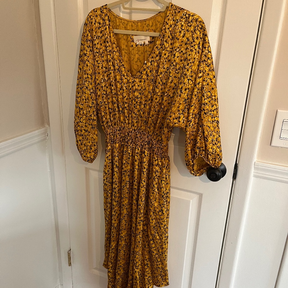 Gold and Black Anthropologie Dress (never been worn! Tags on)